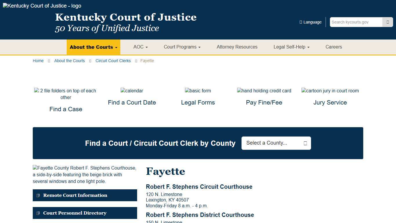 Fayette - Kentucky Court of Justice